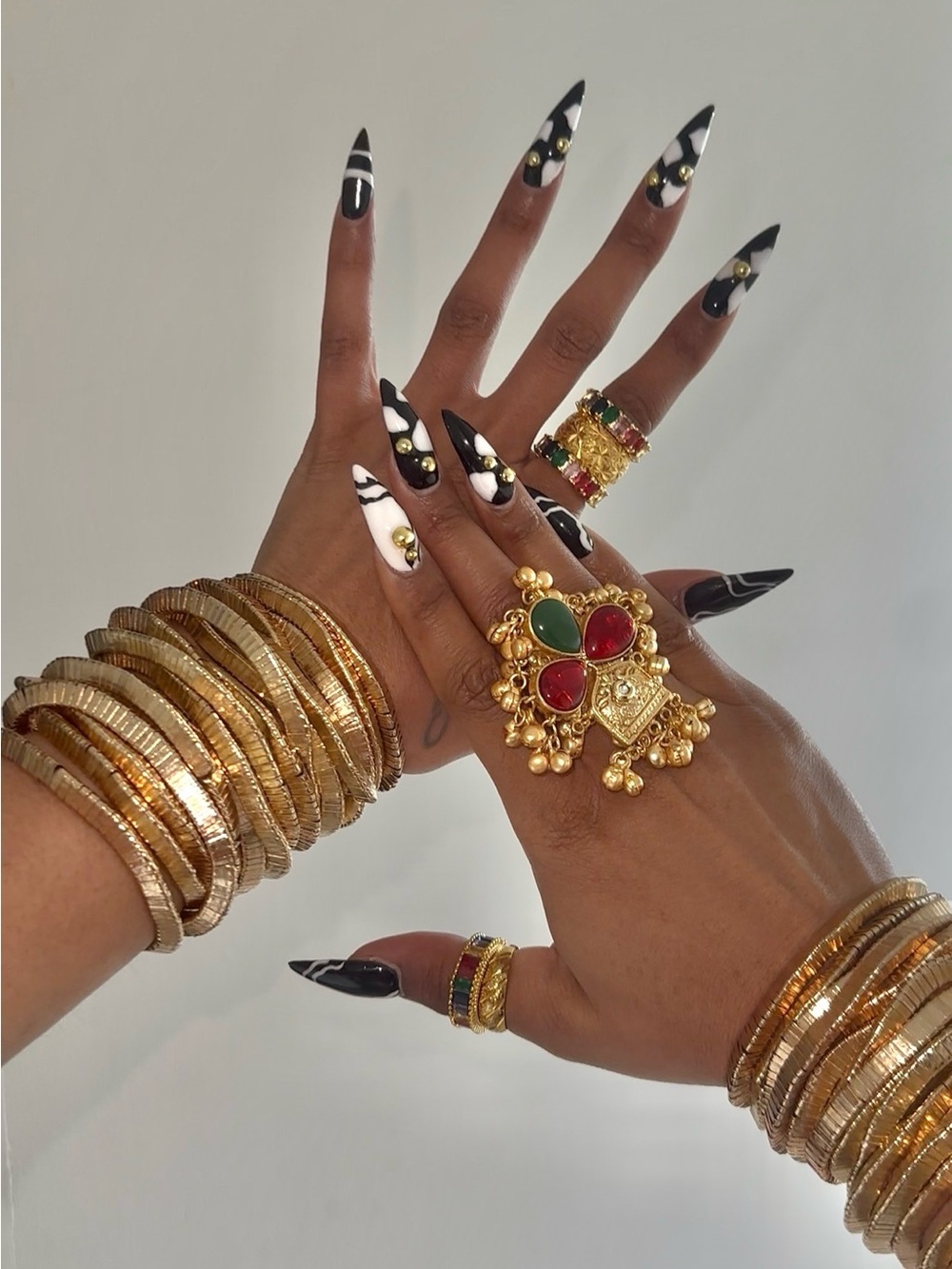 7pc Metallic Gold Bracelets Women Jewelry